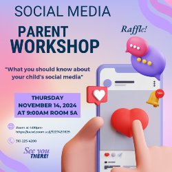 Husky Families please join us for this informative Parent Workshop on Social Media.